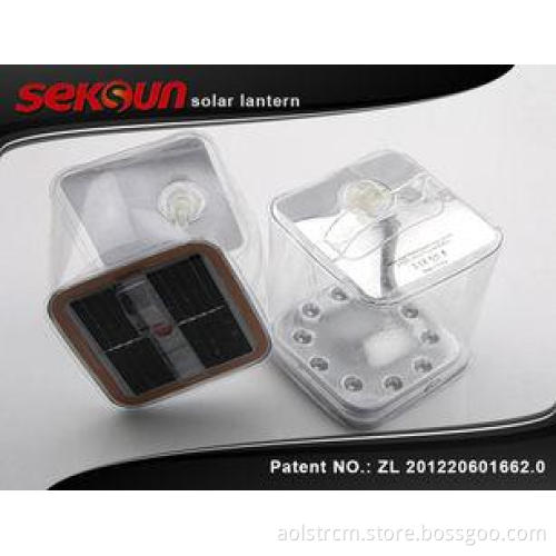 Square Waterproof PVC Outdoor Inflatable Solar Lantern 5V /